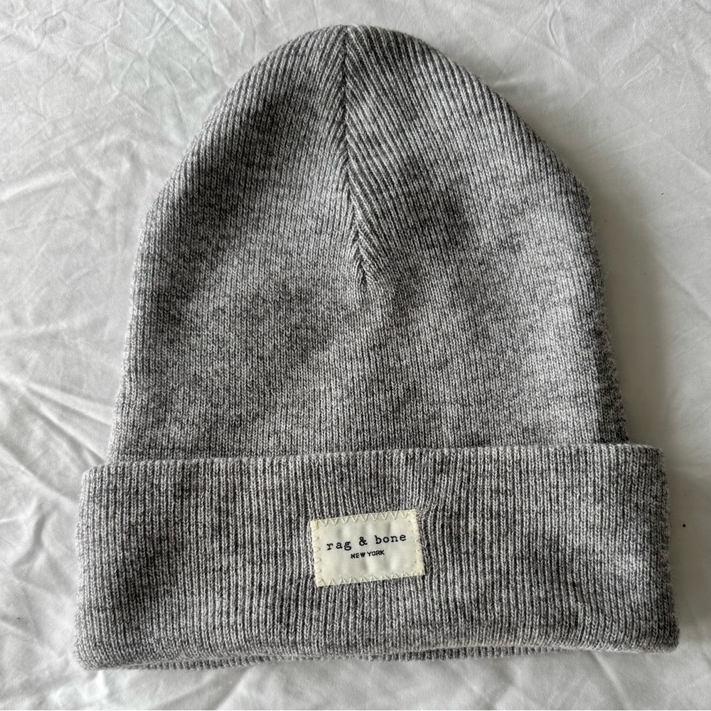 rag & bone Men’s Gray Knit Beanie